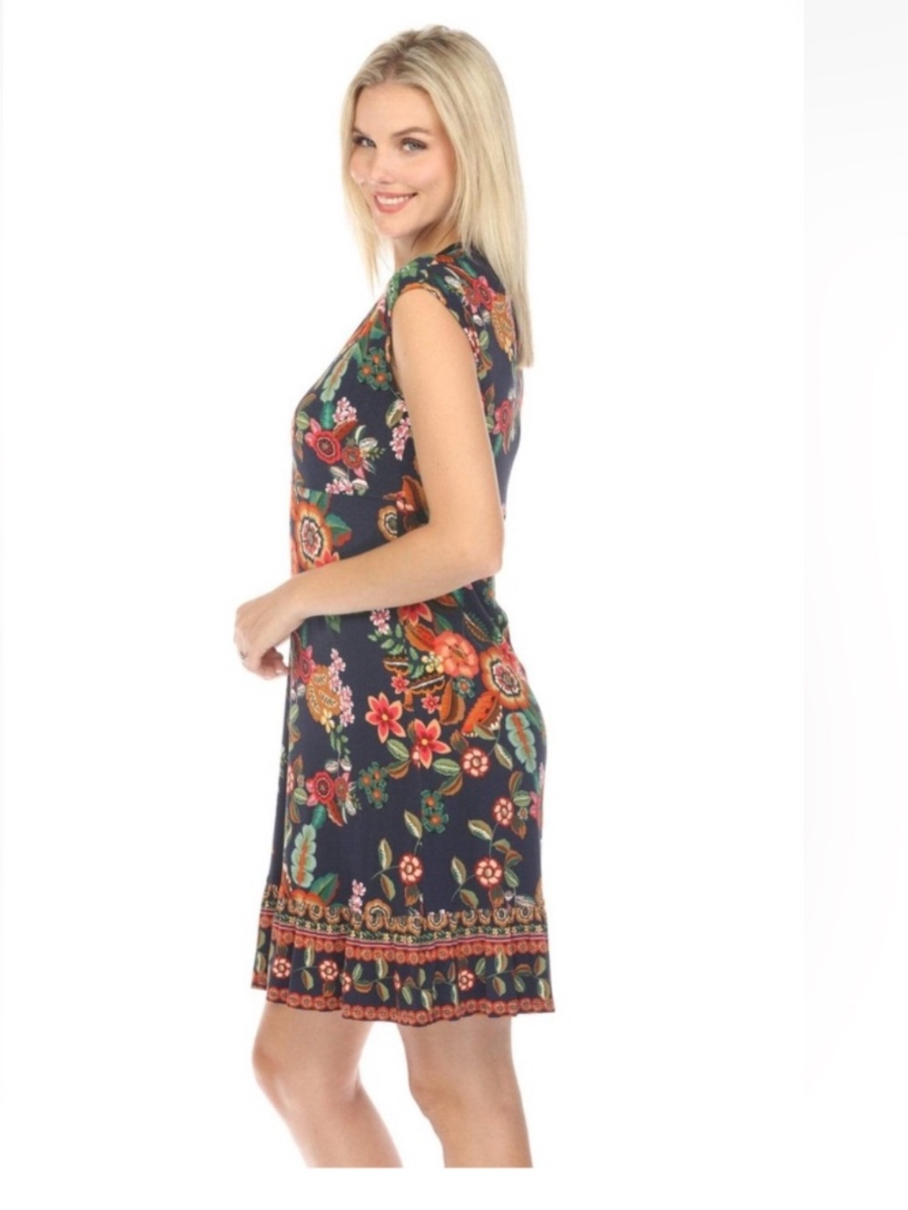 NWT JOHNNY WAS The Janie Clarkwood Favorite Tank Tiered Dress - Picture 4 of 6